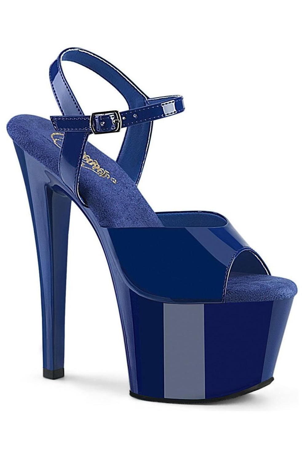 Pleaser Blue Sandals Platform Stripper Shoes | Buy at Sexyshoes.com