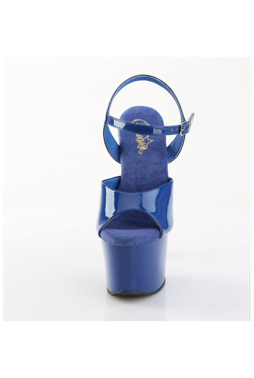 Pleaser  SKY-309 Sandal in Blue Patent