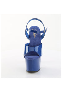Pleaser  SKY-309 Sandal in Blue Patent