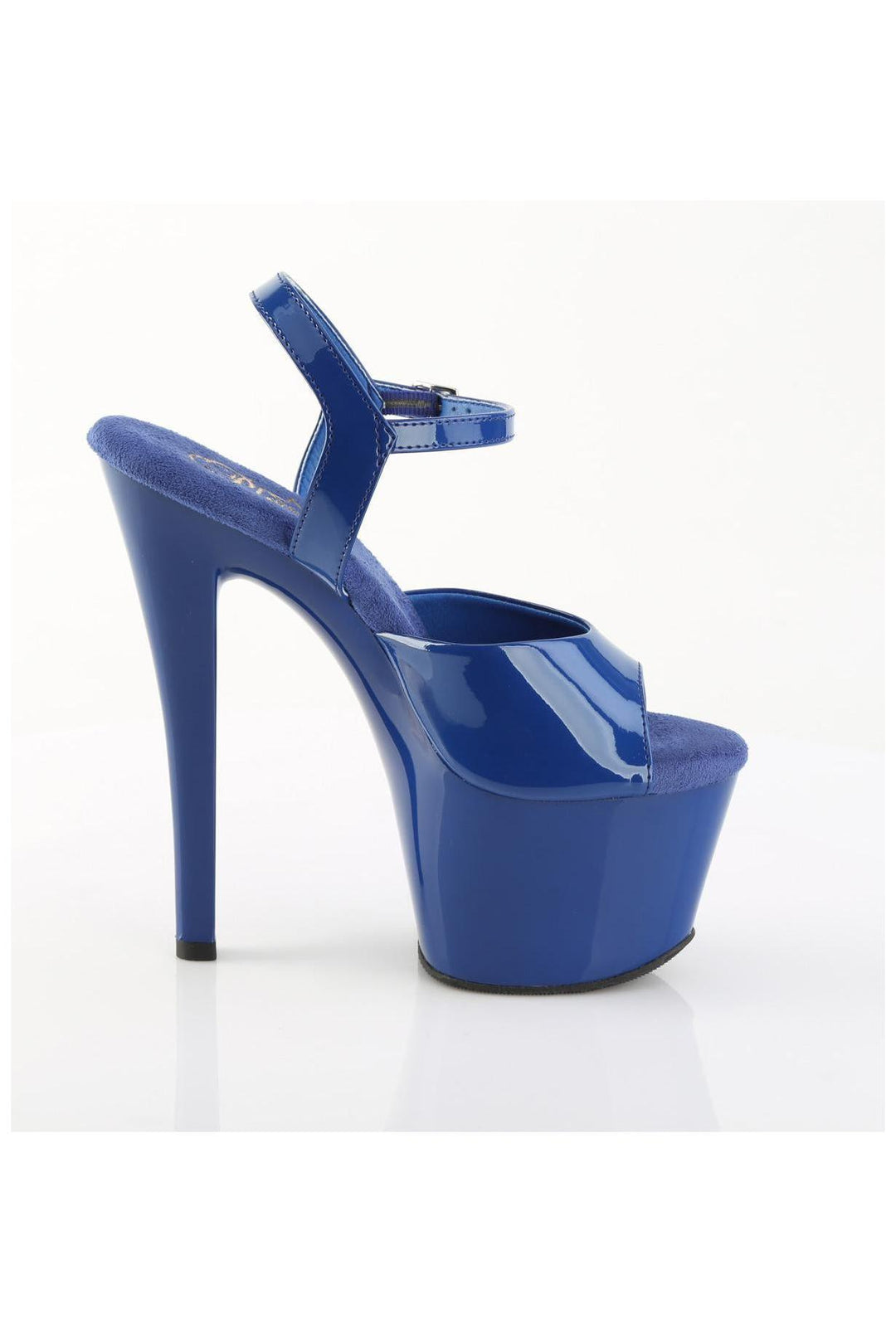 Pleaser  SKY-309 Sandal in Blue Patent