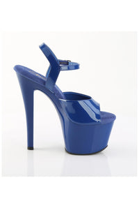 Pleaser  SKY-309 Sandal in Blue Patent