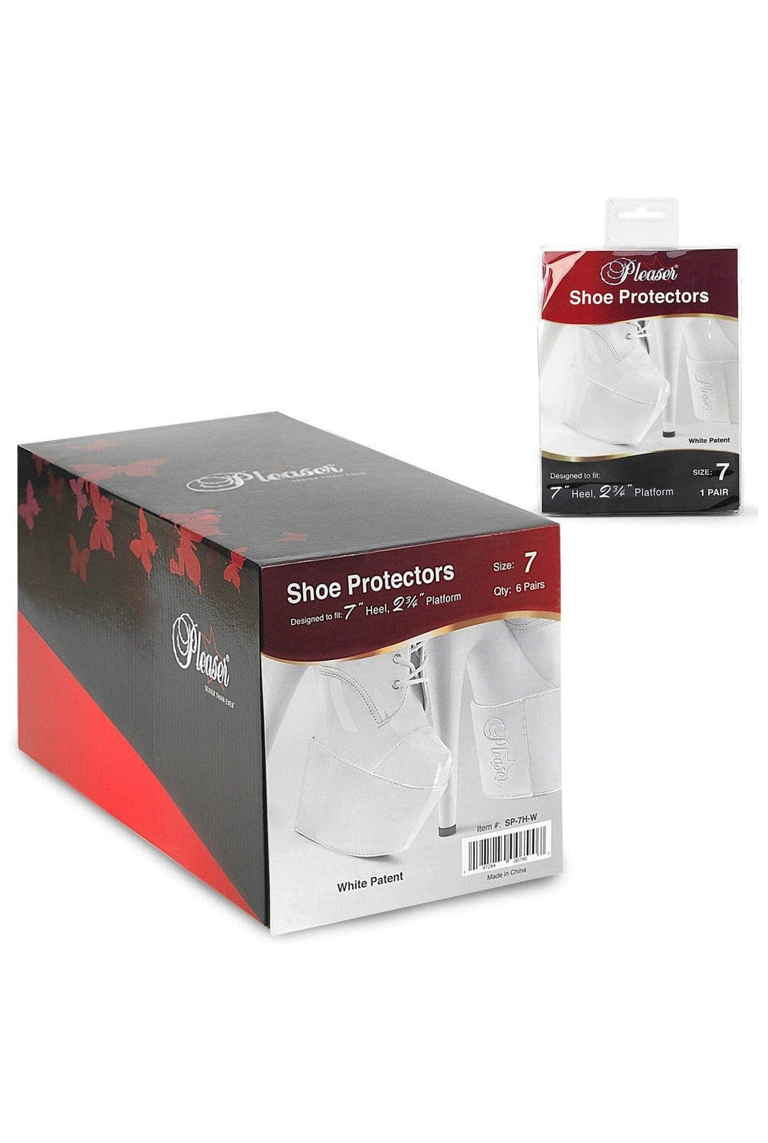 Pleaser Pleaser SP 7H W Platform Protector in White Patent from SexyShoes.com