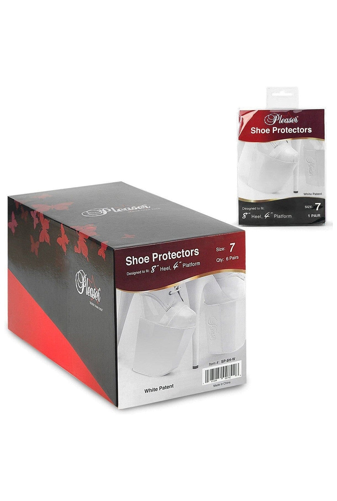 Pleaser Pleaser SP 8H W Platform Protector in White Patent from SexyShoes.com