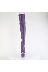 Pleaser  SPECTATOR-3030 Thigh Boot in Purple Faux Leather