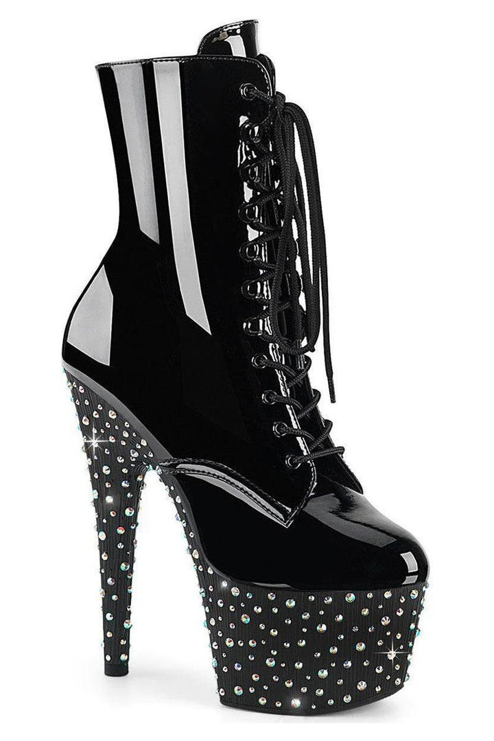 Pleaser Black Ankle Boots Platform Stripper Shoes | Buy at Sexyshoes.com