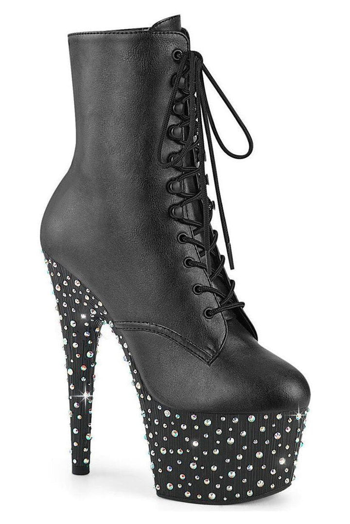 Pleaser Black Ankle Boots Platform Stripper Shoes | Buy at Sexyshoes.com