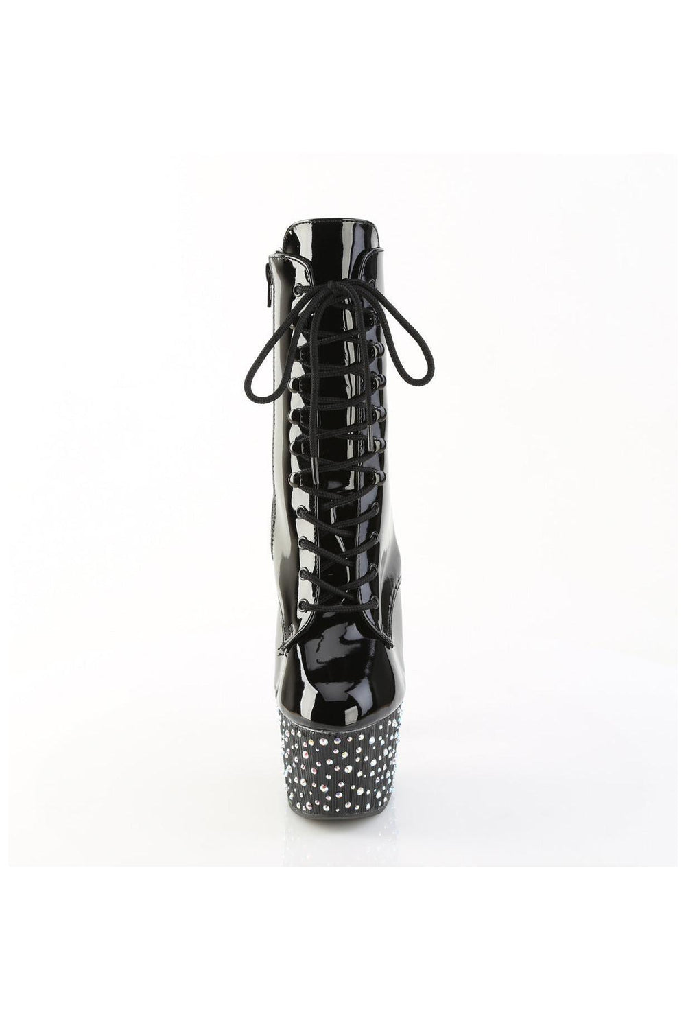 Pleaser  STARDANCE-1020 Ankle Boot in Black Patent