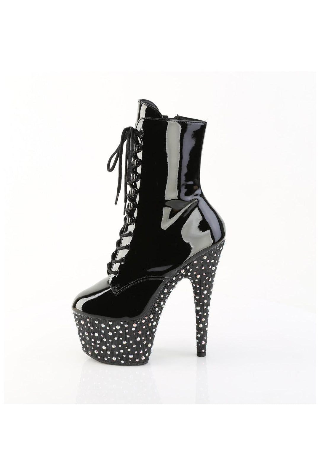 Pleaser  STARDANCE-1020 Ankle Boot in Black Patent