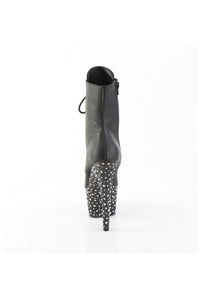 Pleaser  STARDANCE-1020 Ankle Boot in Black Faux Leather