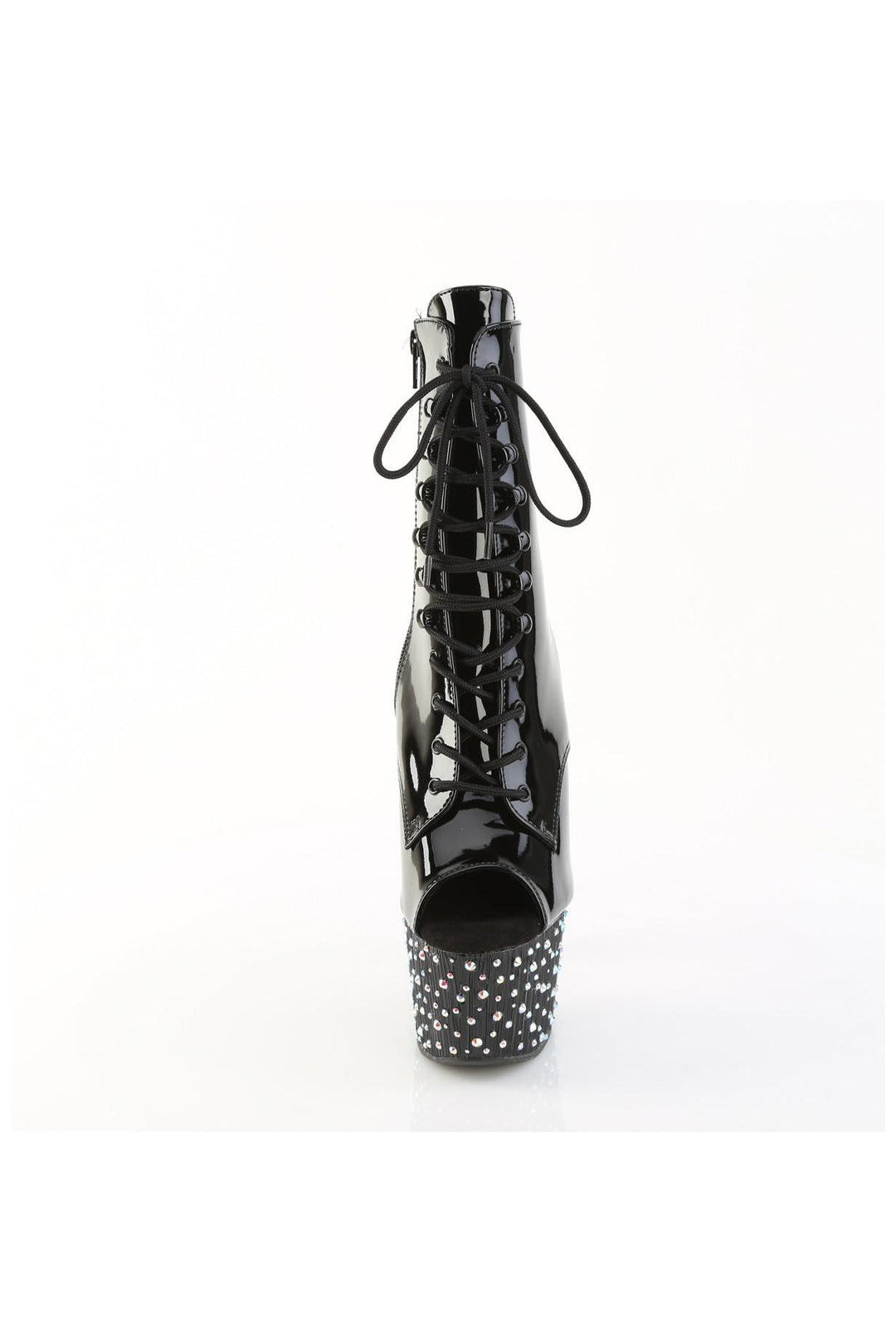 Pleaser  STARDANCE-1021 Ankle Boot in Black Patent