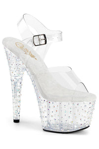 Pleaser  STARDANCE-708 Sandal in Clear Vinyl from SexyShoes.com