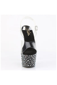 Pleaser  STARDANCE-708 Sandal in Clear Vinyl