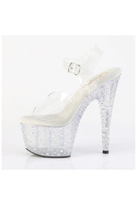 Pleaser  STARDANCE-708 Sandal in Clear Vinyl