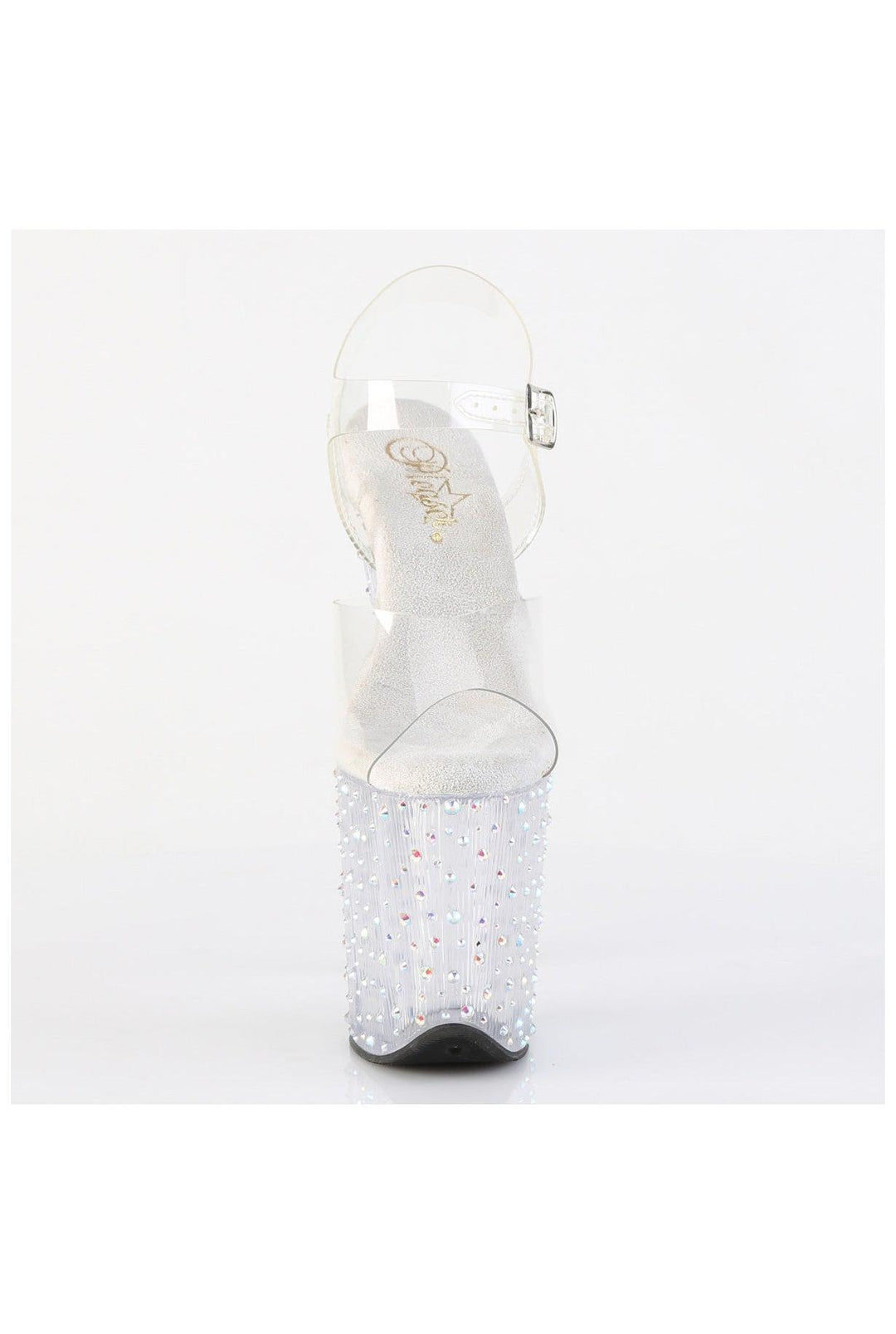 Pleaser  STARDANCE-808 Sandal in Clear Vinyl