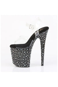 Pleaser  STARDANCE-808 Sandal in Clear Vinyl