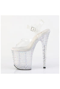 Pleaser  STARDANCE-808 Sandal in Clear Vinyl