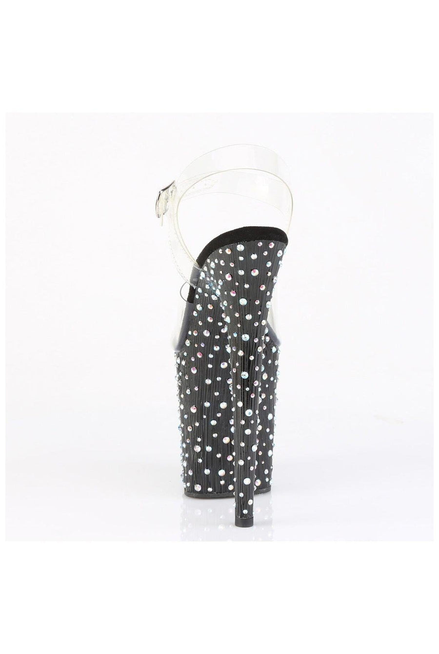 Pleaser  STARDANCE-808 Sandal in Clear Vinyl