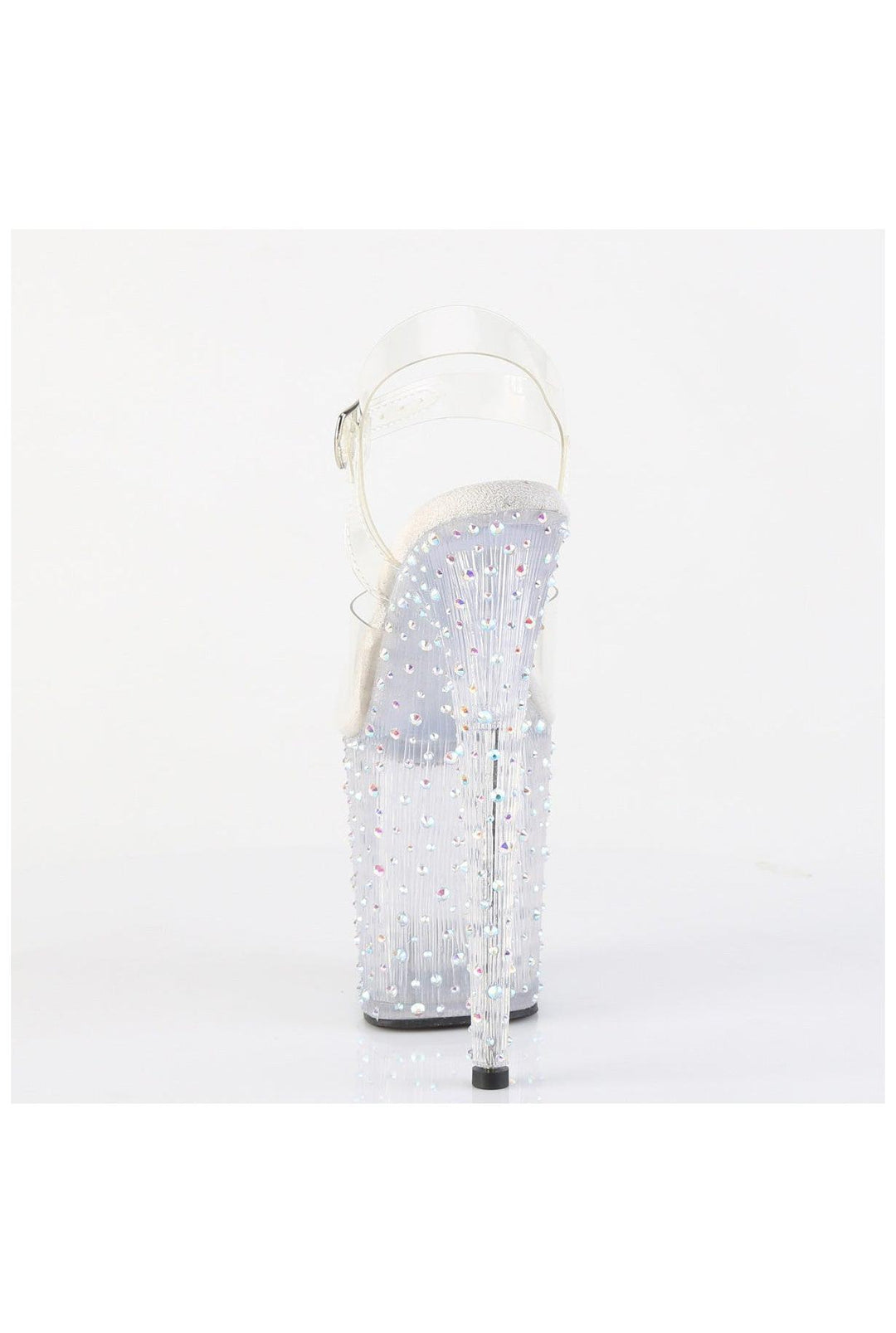 Pleaser  STARDANCE-808 Sandal in Clear Vinyl