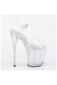 Pleaser  STARDANCE-808 Sandal in Clear Vinyl
