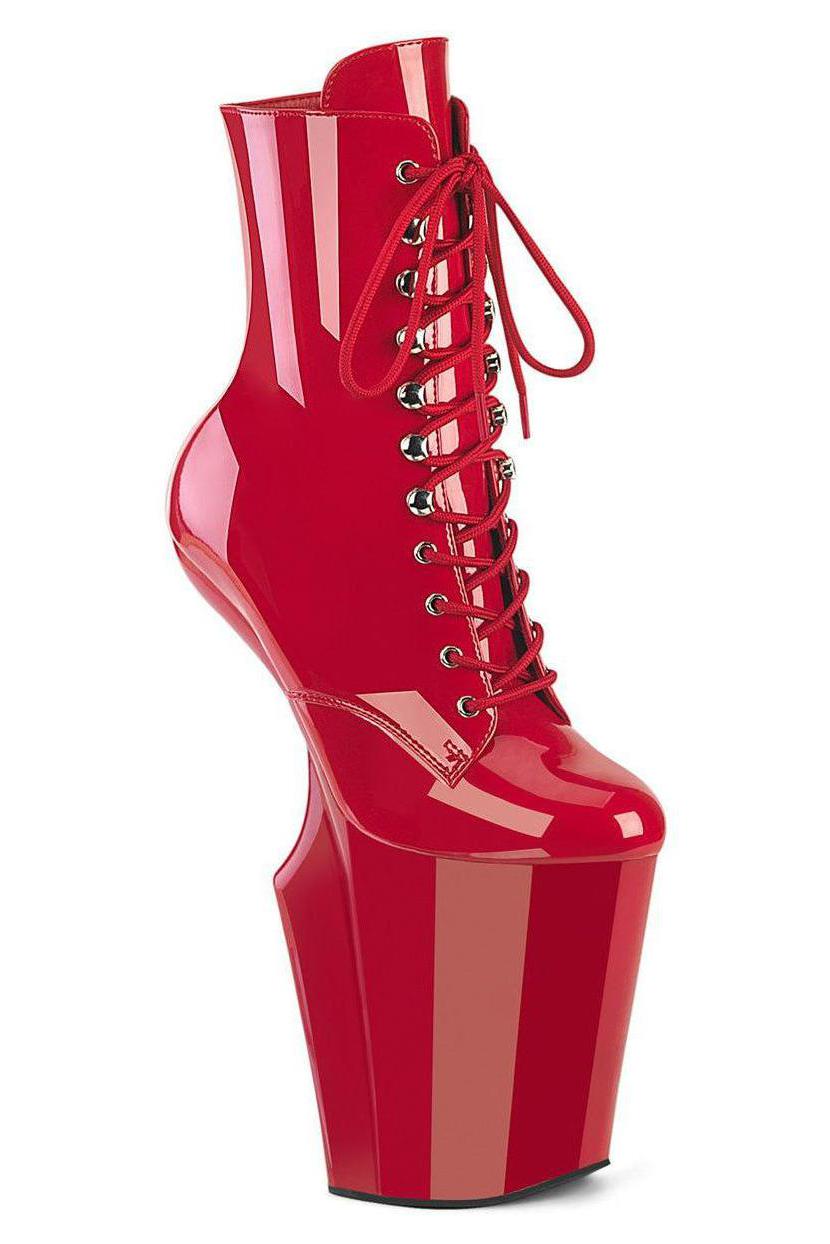 Pleaser Red Ankle Boots Platform Stripper Shoes | Buy at Sexyshoes.com
