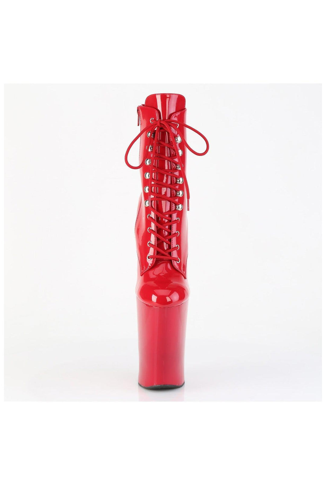 Pleaser  WORSHIP-1020 Ankle Boot in Red Patent