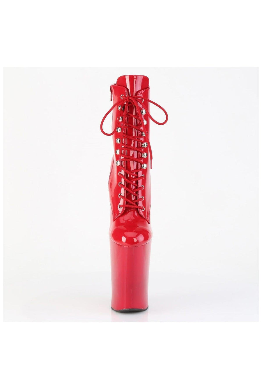 Pleaser  WORSHIP-1020 Ankle Boot in Red Patent
