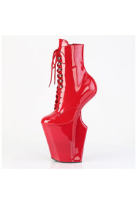 Pleaser  WORSHIP-1020 Ankle Boot in Red Patent