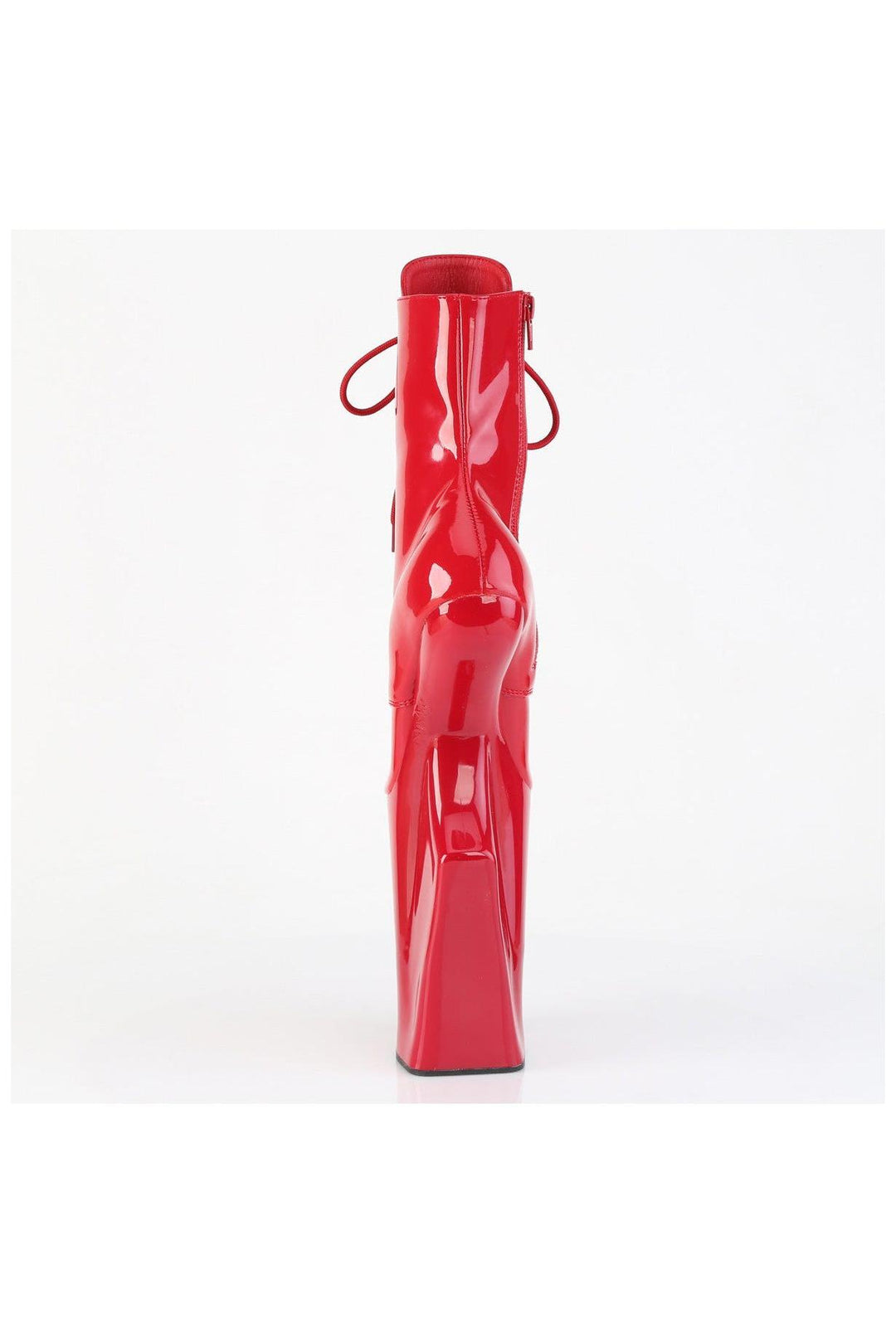 Pleaser  WORSHIP-1020 Ankle Boot in Red Patent