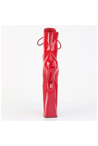 Pleaser  WORSHIP-1020 Ankle Boot in Red Patent