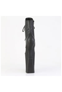 Pleaser  WORSHIP-1020 Ankle Boot in Black Faux Leather