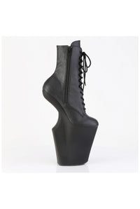 Pleaser  WORSHIP-1020 Ankle Boot in Black Faux Leather