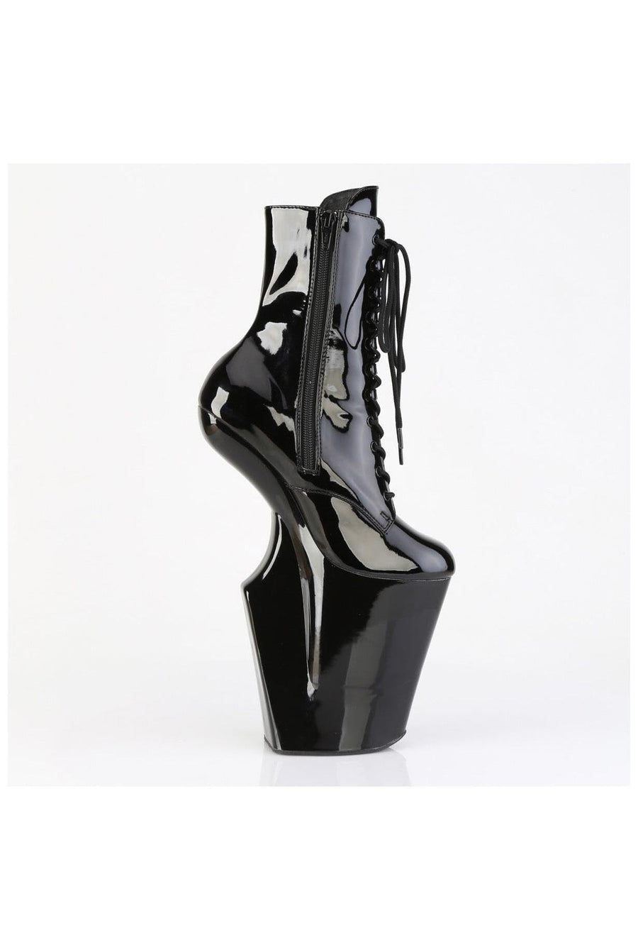Pleaser  WORSHIP-1020 Ankle Boot in Black Patent