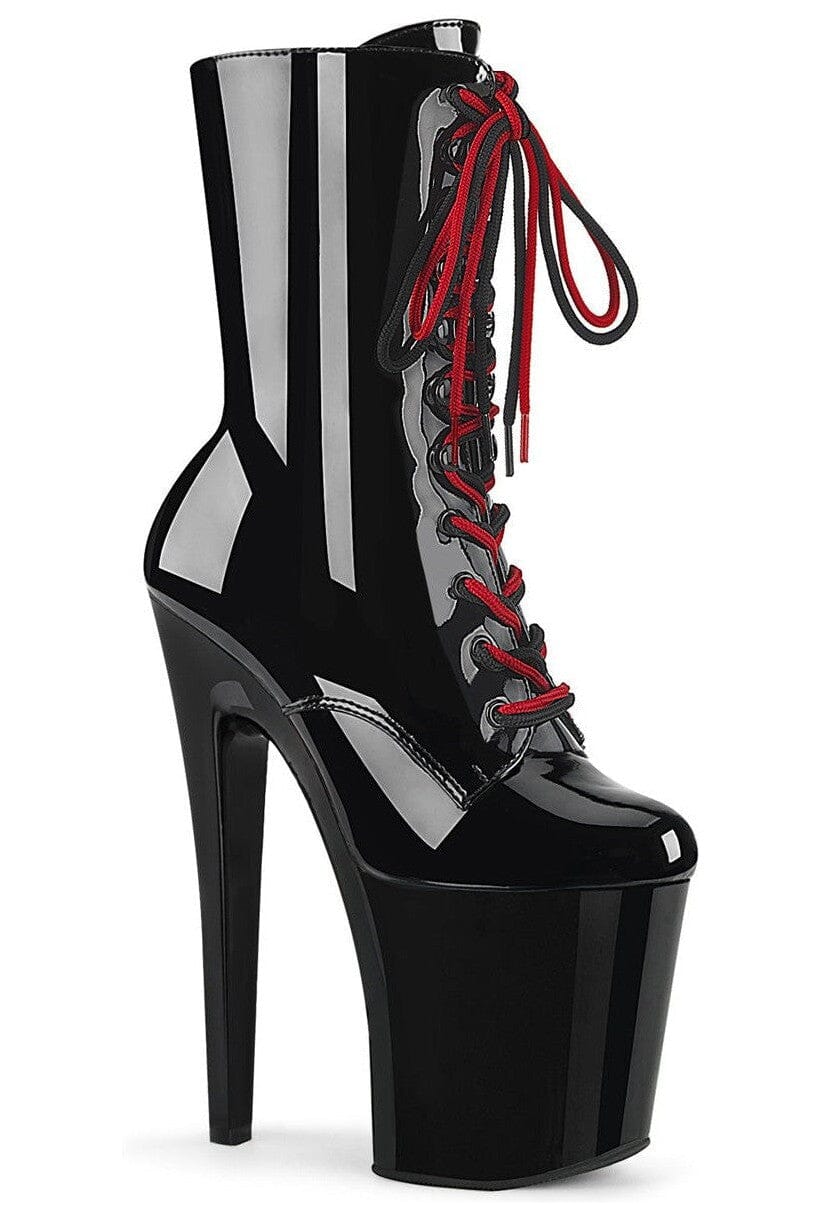 Pleaser  XTREME-1020-1 Ankle Boot in Black Patent from SexyShoes.com