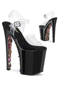 Pleaser  XTREME-808PYRS Sandal in Clear Vinyl from SexyShoes.com