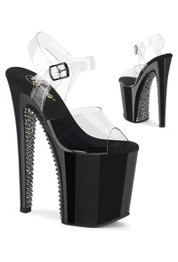 Pleaser  XTREME-808SPRS Sandal in Clear Vinyl from SexyShoes.com