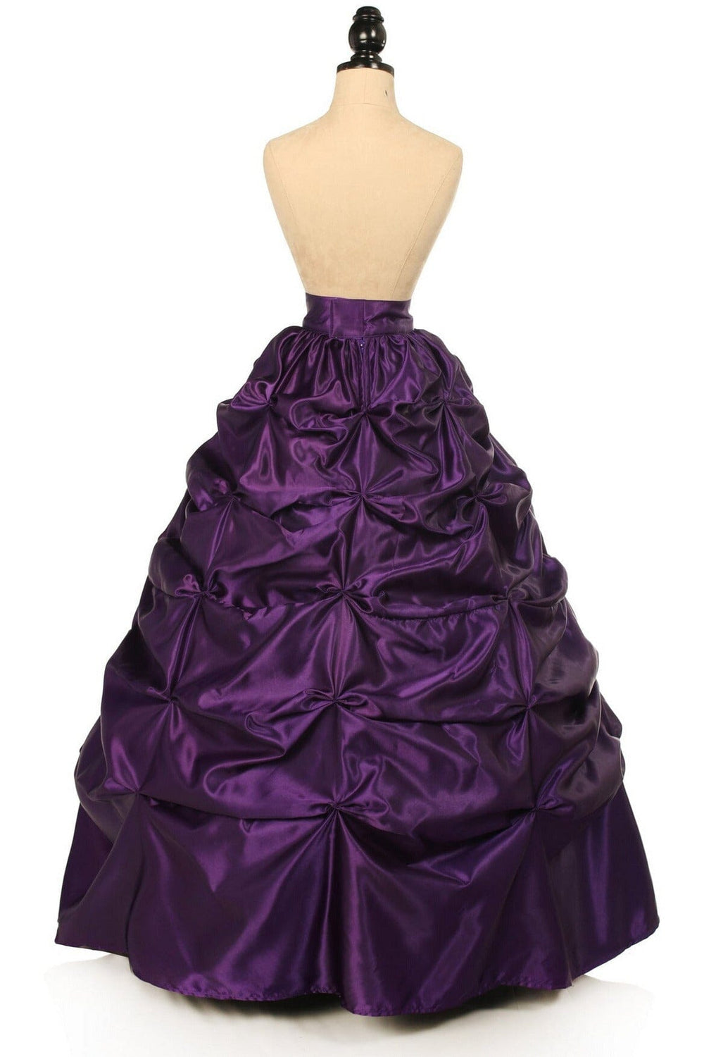 Daisy Corsets Plum Satin Pick Up Long Skirt in Purple 