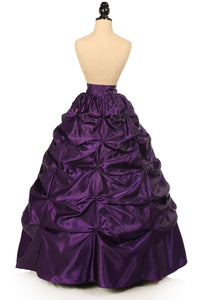 Daisy Corsets Plum Satin Pick Up Long Skirt in Purple 