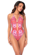 Plunge Halter Cutout One-Piece