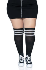 Plus Size Athletic Over The Knee Socks