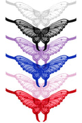 Plus Size Butterfly Crotchelss W/Pearl Sequin Detal