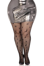 Plus Size Celestial Net Tights