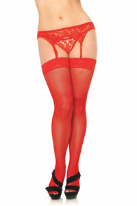 Leg Avenue Plus Size Lace Garter Belt W/Thong( 6 Pc) in Red  from SexyShoes.com