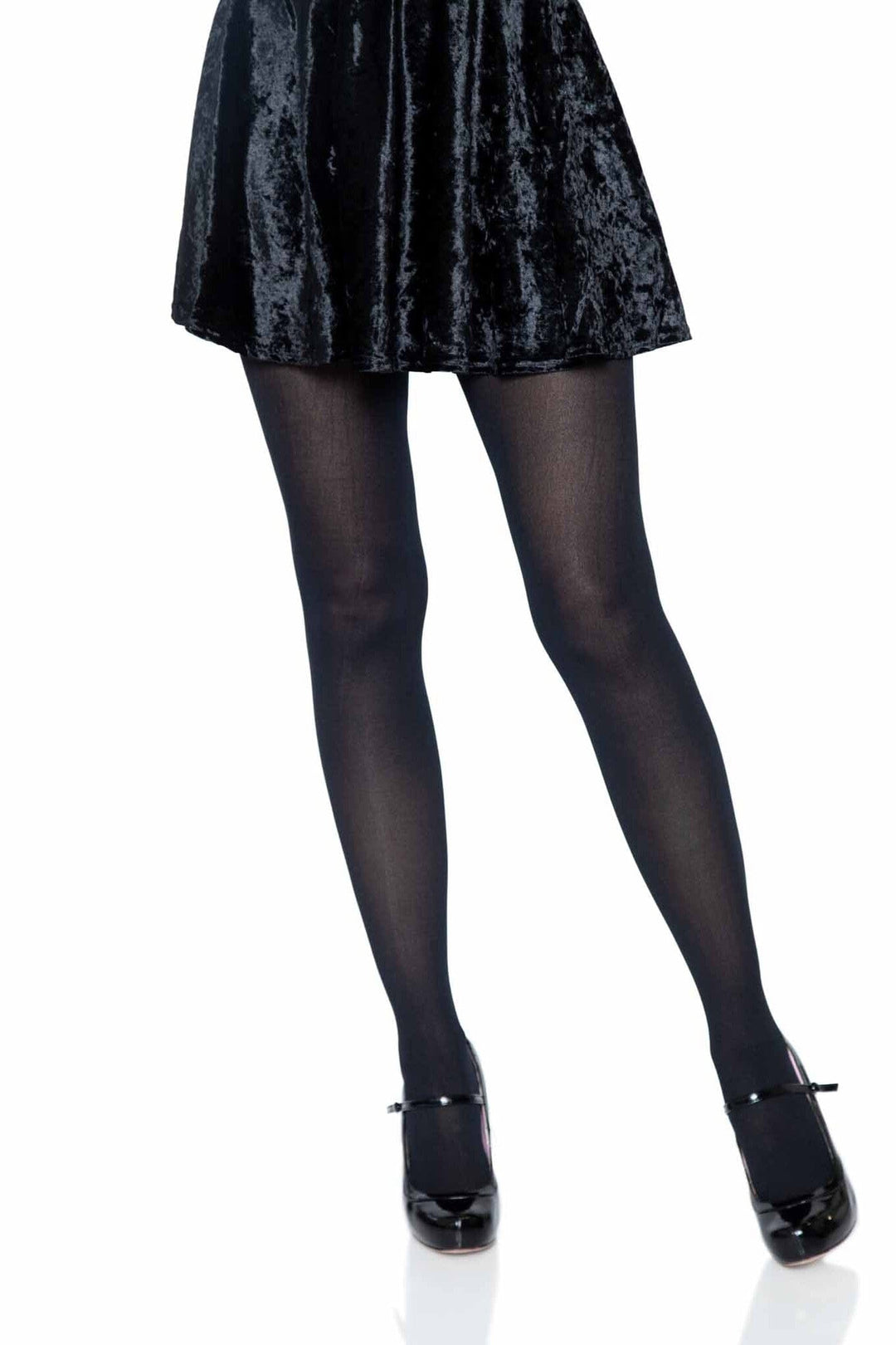 Leg Avenue Plus Size Nylon Lycra Tights in Black  from SexyShoes.com