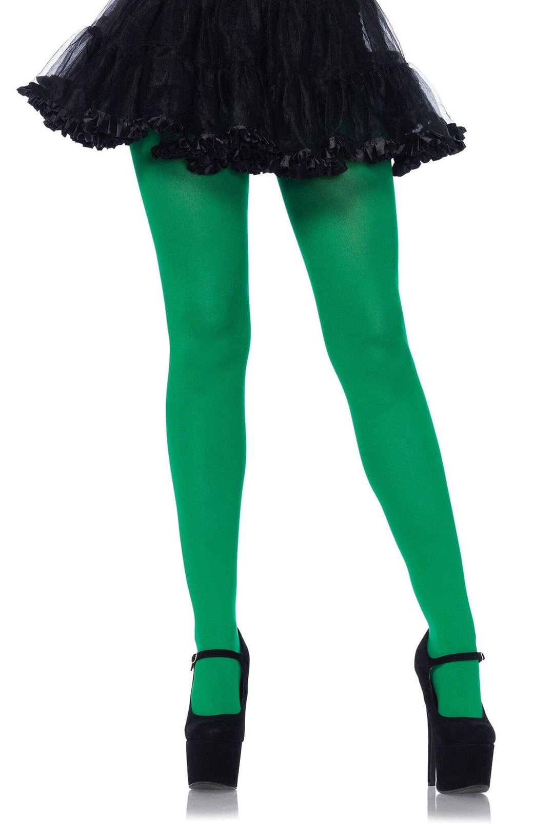 Leg Avenue Plus Size Nylon Lycra Tights in Green  from SexyShoes.com