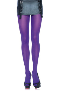 Leg Avenue Plus Size Nylon Lycra Tights in Purple  from SexyShoes.com