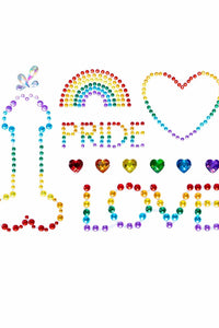 Leg Avenue Pride Adhesive Body Jewels Stickers in Multi  from SexyShoes.com
