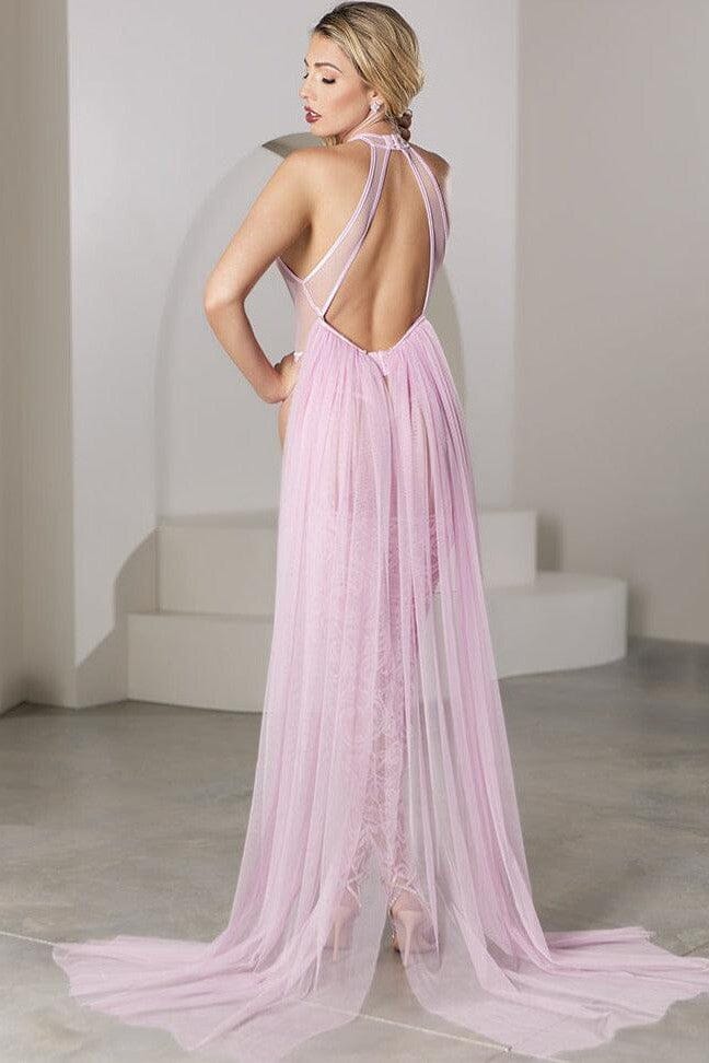 Allure Lingerie Private Dancer Teddy with Skirt Set in Pink 