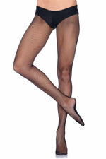 Professional Fishnet Tights W/Nylon/Cotton Sole, No-Roll Waist Band