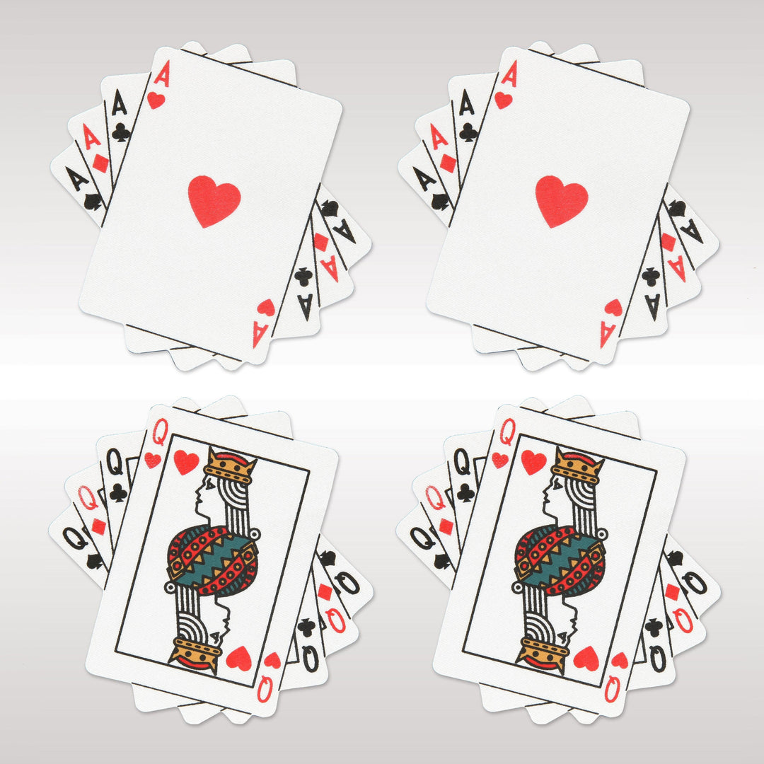 Peekaboo Pasties Queens & Aces in White  from SexyShoes.com