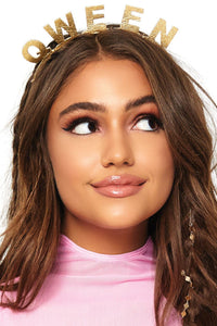 Leg Avenue Qween Headband in Gold  from SexyShoes.com